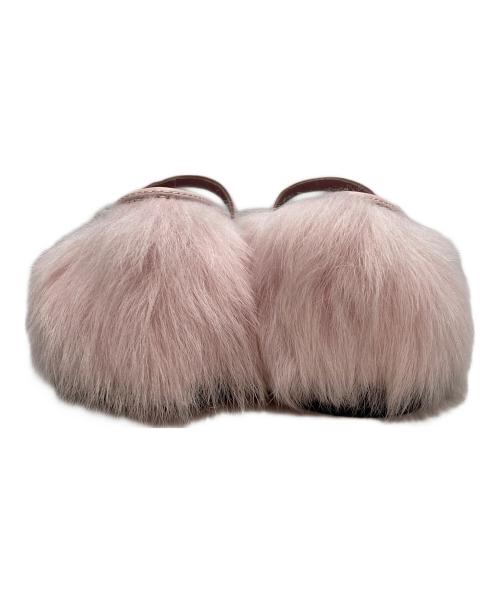 UGG（アグ）UGG (アグ) AMBUSH (アンブッシュ) Mary Jane ファーフラットシューズ ピンク サイズ:24.5cmの古着・服飾アイテム