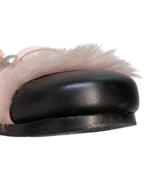 UGG（アグ）UGG (アグ) AMBUSH (アンブッシュ) Mary Jane ファーフラットシューズ ピンク サイズ:24.5cmの古着・服飾アイテム