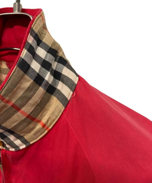 Burberry's（バーバリー）Burberry's (バーバリー) 裏地ノバチェックスイングトップ レッド サイズ:Mの古着・服飾アイテム