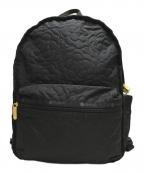 LeSportsacレスポートサック）の古着「パフィーブロッサムズ リュック」｜ブラック