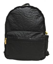 LeSportsac（レスポートサック）の古着「パフィーブロッサムズ リュック」｜ブラック