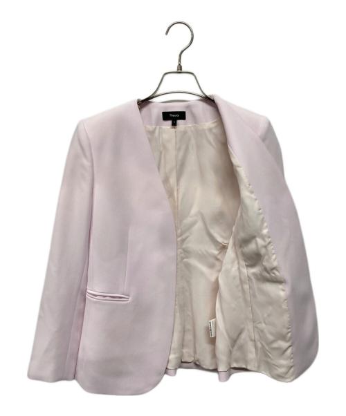 theory（セオリー）theory (セオリー) Admiral Crepe Lindrayia Jacket(アドミラル クレープ リンドライア ジャケット) ピンクの古着・服飾アイテム