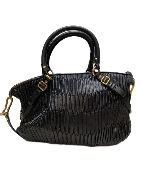 COACH（コーチ）COACH (コーチ) マディソンギャザー 2WAYショルダーバッグ ブラックの古着・服飾アイテム