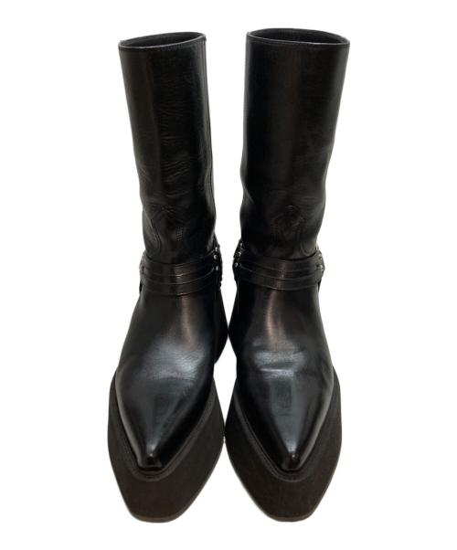 CELINE（セリーヌ）CELINE (セリーヌ) BIKER PLATFORM SANTIANG 80(バイカー・プラットフォーム・サンティアン・エイティ) ブラック サイズ:41の古着・服飾アイテム