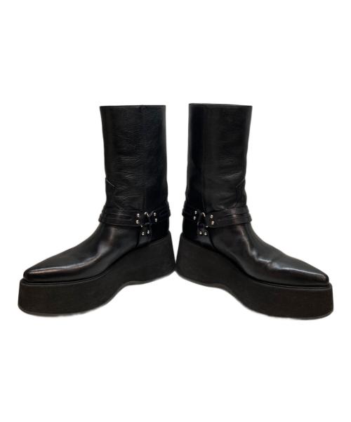 CELINE（セリーヌ）CELINE (セリーヌ) BIKER PLATFORM SANTIANG 80(バイカー・プラットフォーム・サンティアン・エイティ) ブラック サイズ:41の古着・服飾アイテム