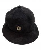 stussyステューシー）の古着「サークルSSロゴバケットハット」｜ブラック