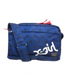 X-GIRL×PORTER（エックスガール×ポーター）の古着「スターショルダーバッグ SHOULDER BAG」｜ネイビー×ブラック