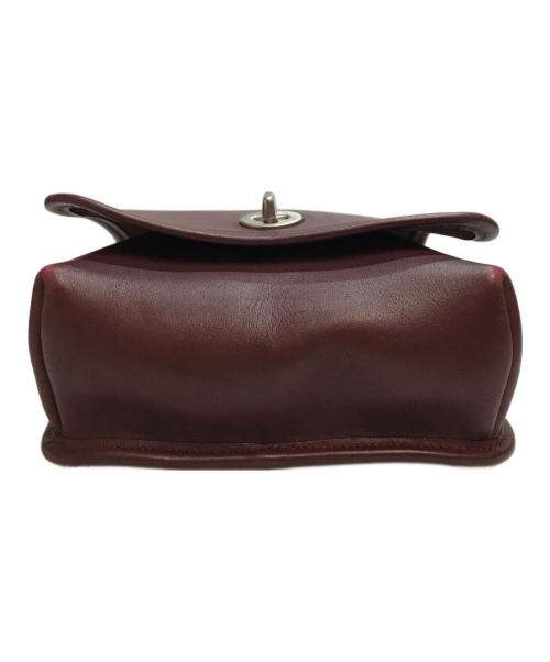 COACH（コーチ）COACH (コーチ) フラップ ターンロック ショルダーバッグレザーショルダーバッグ レッドの古着・服飾アイテム