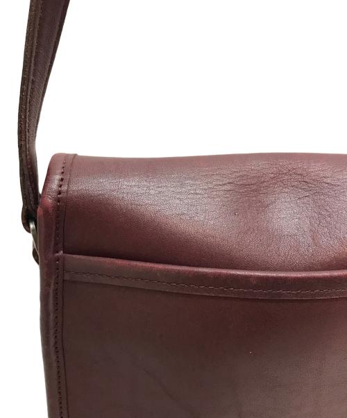 COACH（コーチ）COACH (コーチ) フラップ ターンロック ショルダーバッグレザーショルダーバッグ レッドの古着・服飾アイテム