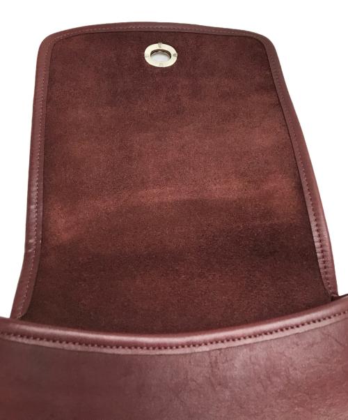COACH（コーチ）COACH (コーチ) フラップ ターンロック ショルダーバッグレザーショルダーバッグ レッドの古着・服飾アイテム