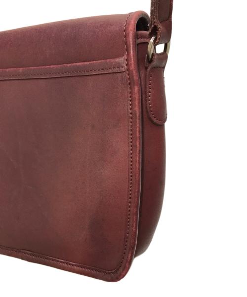 COACH（コーチ）COACH (コーチ) フラップ ターンロック ショルダーバッグレザーショルダーバッグ レッドの古着・服飾アイテム