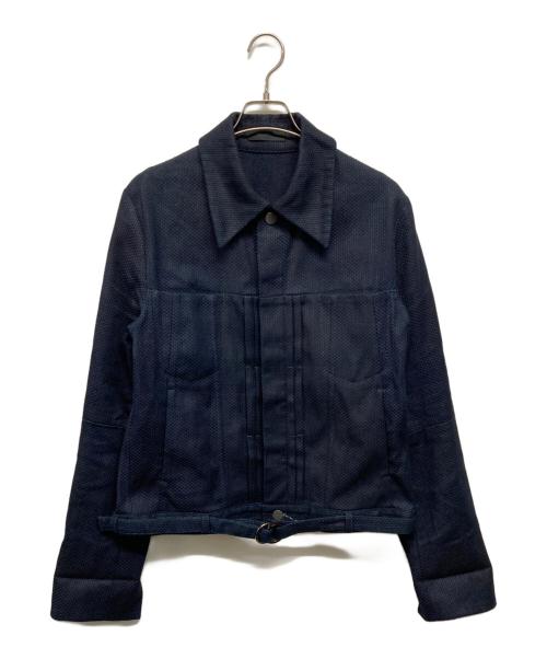 nobuyuki matsui（ノブユキマツイ）Nobuyuki Matsui (ノブユキマツイ) COTTON JACKET 鹿の子ジャケット ネイビー サイズ:2の古着・服飾アイテム