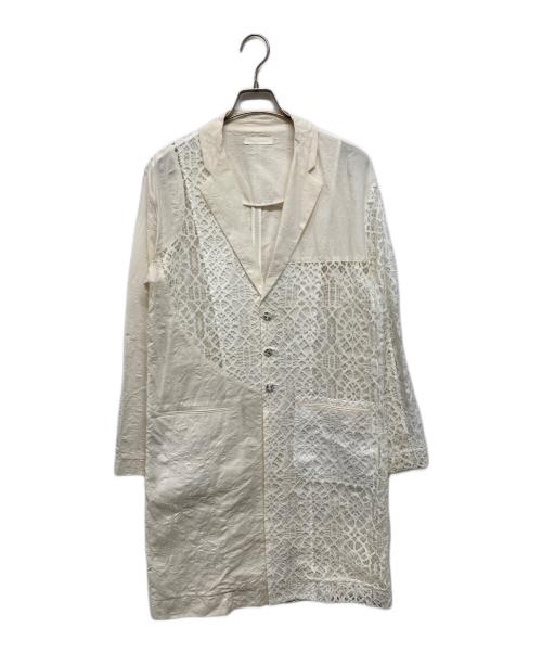 nobuyuki matsui（ノブユキマツイ）Nobuyuki Matsui (ノブユキマツイ) レースチェスターコート ホワイト サイズ:2の古着・服飾アイテム