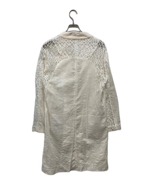 nobuyuki matsui（ノブユキマツイ）Nobuyuki Matsui (ノブユキマツイ) レースチェスターコート ホワイト サイズ:2の古着・服飾アイテム