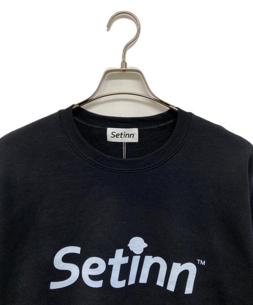 SETINN（セットイン）setinn (セットイン) paperboy (ペーパーボーイ) ロゴスウェット ブラック サイズ:S 未使用品の古着・服飾アイテム