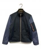 PS Paul SmithＰＳポールスミス）の古着「ミックスアップ スタンドカラー ブルゾン」｜ネイビー