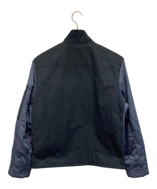 PS Paul Smith（ＰＳポールスミス）PS Paul Smith (ＰＳポールスミス) ミックスアップ スタンドカラー ブルゾン ネイビー サイズ:Mの古着・服飾アイテム