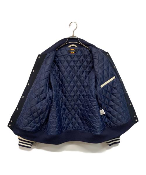 HUMAN MADE（ヒューマンメイド）HUMAN MADE (ヒューマンメイド) UNDERCOVER (アンダーカバー) LAST ORGY 2 VARSITY JACKET(ラストオージー ツー バーシティ ジャケット) スタジャン ネイビー×ホワイト サイズ:XLの古着・服飾アイテム