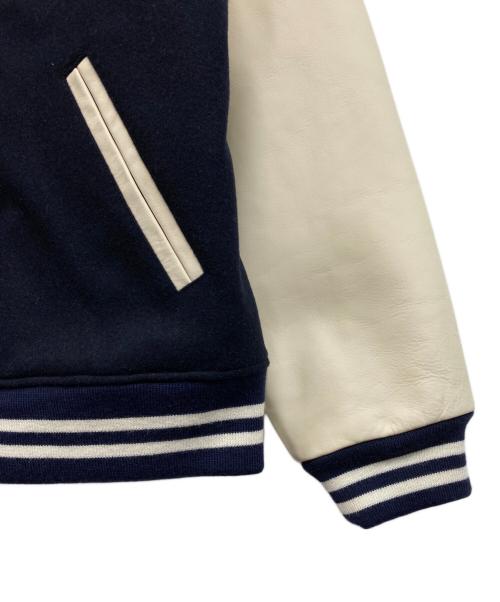 HUMAN MADE（ヒューマンメイド）HUMAN MADE (ヒューマンメイド) UNDERCOVER (アンダーカバー) LAST ORGY 2 VARSITY JACKET(ラストオージー ツー バーシティ ジャケット) スタジャン ネイビー×ホワイト サイズ:XLの古着・服飾アイテム