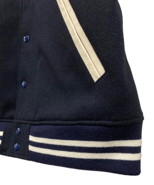 HUMAN MADE（ヒューマンメイド）HUMAN MADE (ヒューマンメイド) UNDERCOVER (アンダーカバー) LAST ORGY 2 VARSITY JACKET(ラストオージー ツー バーシティ ジャケット) スタジャン ネイビー×ホワイト サイズ:XLの古着・服飾アイテム