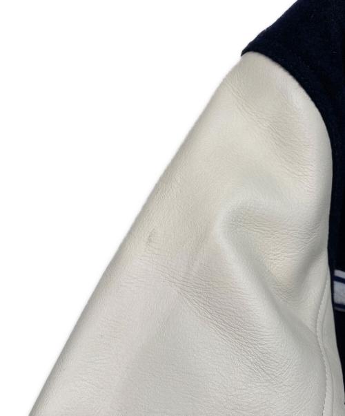 HUMAN MADE（ヒューマンメイド）HUMAN MADE (ヒューマンメイド) UNDERCOVER (アンダーカバー) LAST ORGY 2 VARSITY JACKET(ラストオージー ツー バーシティ ジャケット) スタジャン ネイビー×ホワイト サイズ:XLの古着・服飾アイテム