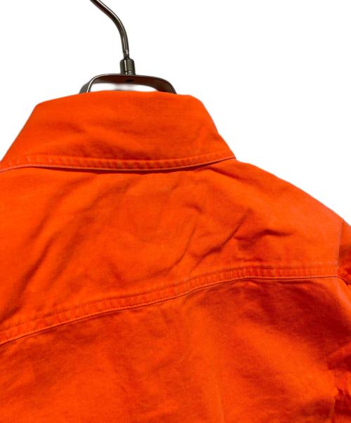 HUMAN MADE（ヒューマンメイド）HUMAN MADE (ヒューマンメイド) ロゴワンポイントツイルワークシャツ オレンジ サイズ:Lの古着・服飾アイテム