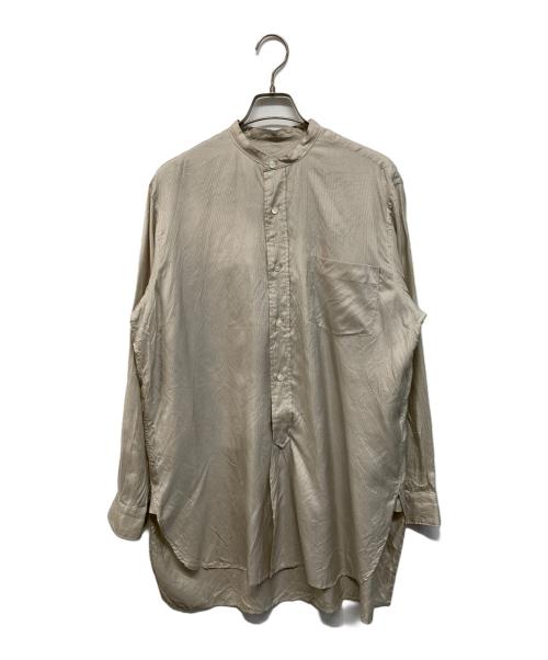 COMOLI（コモリ）COMOLI (コモリ) シルク バンドカラーシャツ ベージュ サイズ:SIZE 2の古着・服飾アイテム