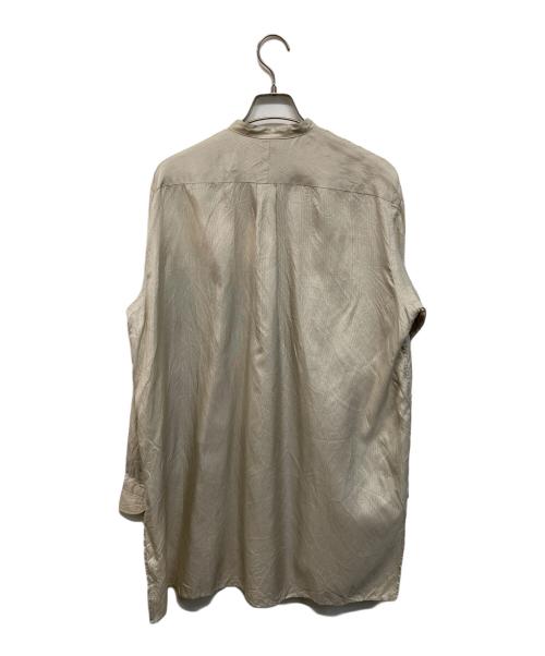 COMOLI（コモリ）COMOLI (コモリ) シルク バンドカラーシャツ ベージュ サイズ:SIZE 2の古着・服飾アイテム