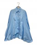 ENFOLDエンフォルド）の古着「BALLON HEM SHIRT」｜ブルー