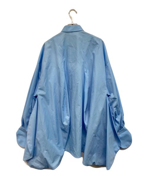 ENFOLD（エンフォルド）ENFOLD (エンフォルド) BALLON HEM SHIRT ブルー サイズ:SIZE 38の古着・服飾アイテム