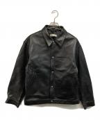 BEAUTY&YOUTHビューティーアンドユース）の古着「セミベジタブル レザー トラッカー ジャケット」｜ブラック