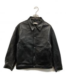 BEAUTY&YOUTH（ビューティーアンドユース）の古着「セミベジタブル レザー トラッカー ジャケット」｜ブラック