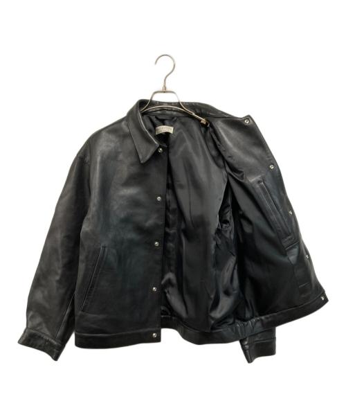 BEAUTY&YOUTH（ビューティーアンドユース）BEAUTY&YOUTH (ビューティーアンドユース) セミベジタブル レザー トラッカー ジャケット ブラック サイズ:Mの古着・服飾アイテム