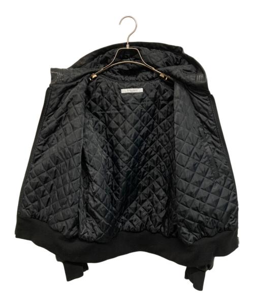 JOURNAL STANDARD TRISECT（ジャーナルスタンダード トライセクト）JOURNAL STANDARD TRISECT (ジャーナルスタンダード トライセクト) シープ レザー フルベジ ジップ フーディ ブラック サイズ:Mの古着・服飾アイテム