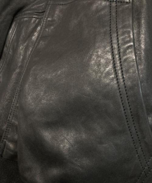 JOURNAL STANDARD TRISECT（ジャーナルスタンダード トライセクト）JOURNAL STANDARD TRISECT (ジャーナルスタンダード トライセクト) シープ レザー フルベジ ジップ フーディ ブラック サイズ:Mの古着・服飾アイテム