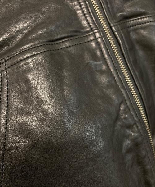 JOURNAL STANDARD TRISECT（ジャーナルスタンダード トライセクト）JOURNAL STANDARD TRISECT (ジャーナルスタンダード トライセクト) シープ レザー フルベジ ジップ フーディ ブラック サイズ:Mの古着・服飾アイテム