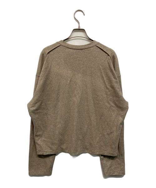 ATON（エイトン）ATON (エイトン) メリノ カレッジ ジャージ Vネック プルオーバー ベージュ サイズ:SIZE 2の古着・服飾アイテム