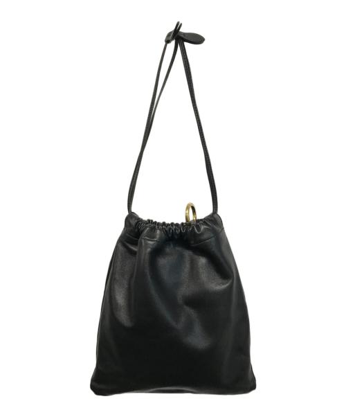 MIU MIU（ミュウミュウ）MIU MIU (ミュウミュウ) ナッパーレザーミニバッグ ブラックの古着・服飾アイテム