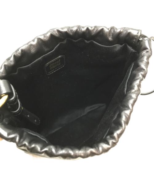 MIU MIU（ミュウミュウ）MIU MIU (ミュウミュウ) ナッパーレザーミニバッグ ブラックの古着・服飾アイテム