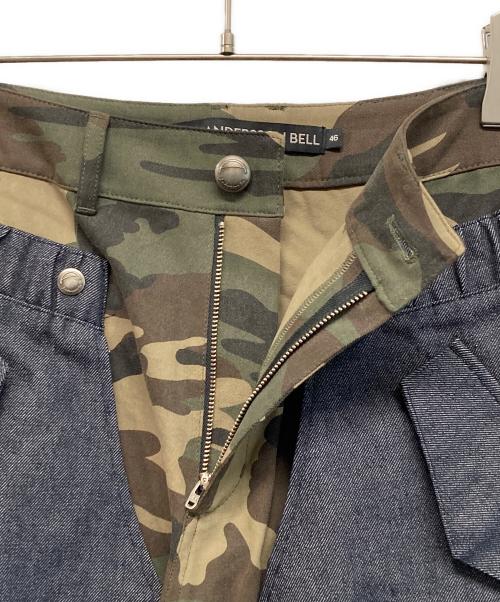ANDERSSON BELL（アンダーソンベル）ANDERSSON BELL (アンダーソンベル) ラプターレイヤードカーゴパンツ オリーブ×インディゴ サイズ:SIZE 46の古着・服飾アイテム