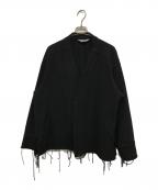 ANCELLMアンセルム）の古着「W/S COLLARLESS JACKET(カラーレスジャケット)」｜ブラック