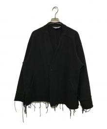 ANCELLM（アンセルム）の古着「W/S COLLARLESS JACKET(カラーレスジャケット)」｜ブラック