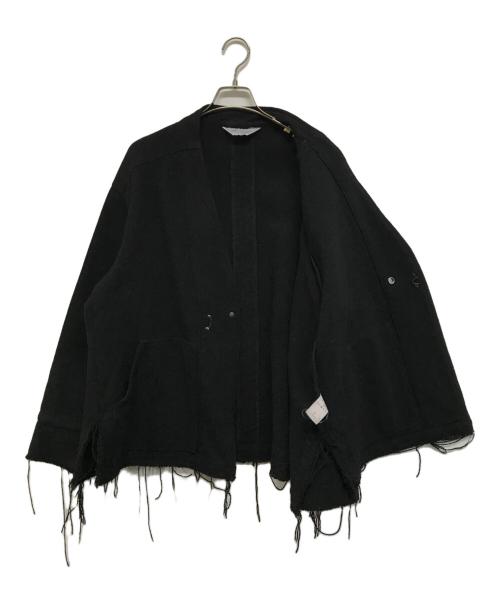 ANCELLM（アンセルム）ANCELLM (アンセルム) W/S COLLARLESS JACKET(カラーレスジャケット) ブラック サイズ:SIZE 2の古着・服飾アイテム