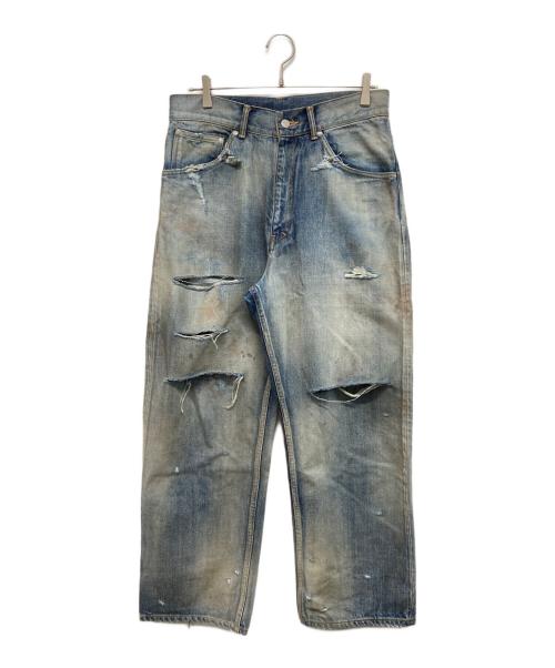 ANCELLM（アンセルム）ANCELLM (アンセルム) クラッシュダメージ加工デニムパンツ インディゴ サイズ:SIZE 2の古着・服飾アイテム