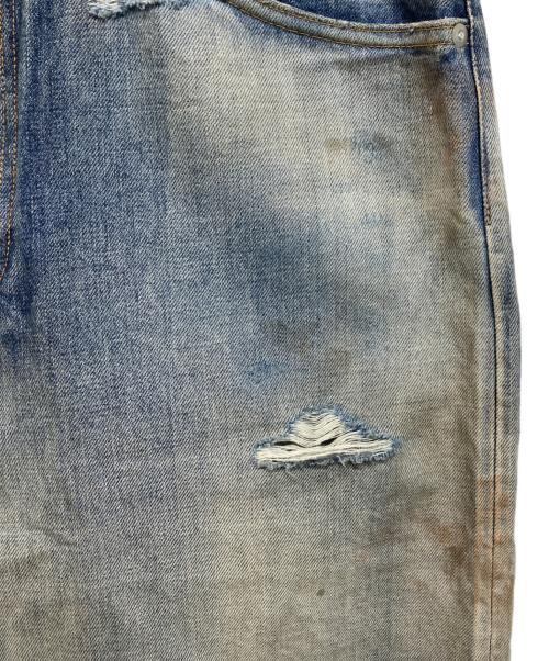 ANCELLM（アンセルム）ANCELLM (アンセルム) クラッシュダメージ加工デニムパンツ インディゴ サイズ:SIZE 2の古着・服飾アイテム