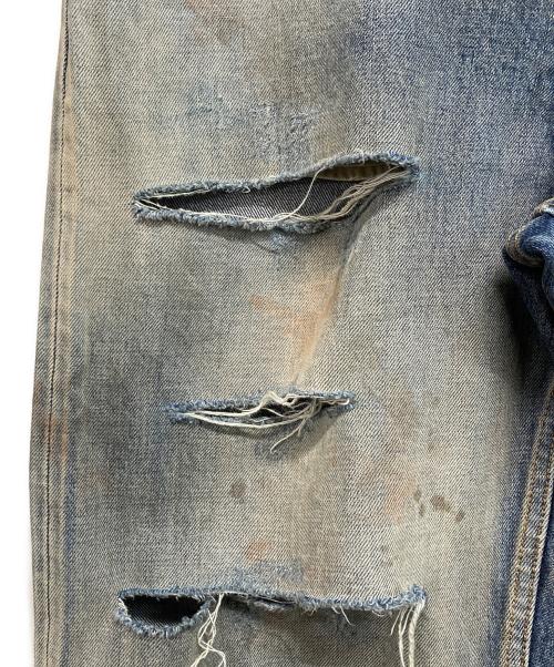ANCELLM（アンセルム）ANCELLM (アンセルム) クラッシュダメージ加工デニムパンツ インディゴ サイズ:SIZE 2の古着・服飾アイテム