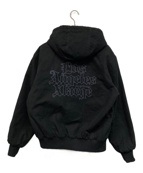 X-LARGE（エクストララージ）X-LARGE (エクストララージ) PATCHED OLD ENGLISH HOODED WORK JACKET ブラック サイズ:M 未使用品の古着・服飾アイテム