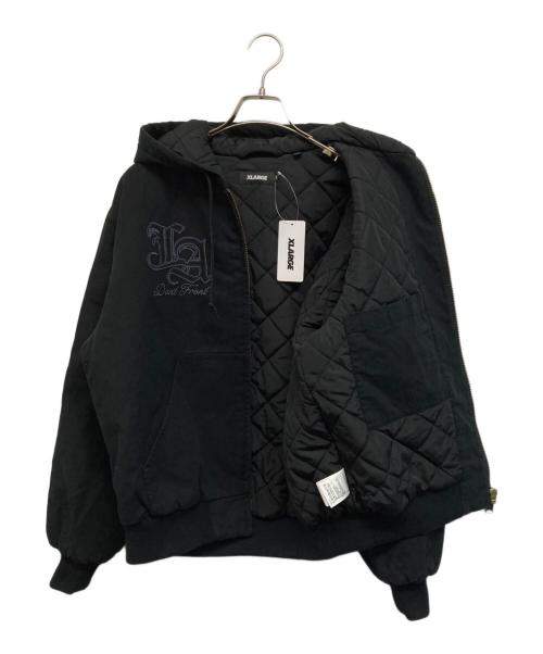 X-LARGE（エクストララージ）X-LARGE (エクストララージ) PATCHED OLD ENGLISH HOODED WORK JACKET ブラック サイズ:M 未使用品の古着・服飾アイテム