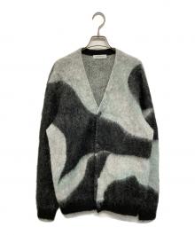WRAPINKNOT×STUDIOUS（ラッピンノット×ステュディオス）の古着「別注 Mohair Jacquard Cardigan モヘアジャガードカーディガン」｜グレー