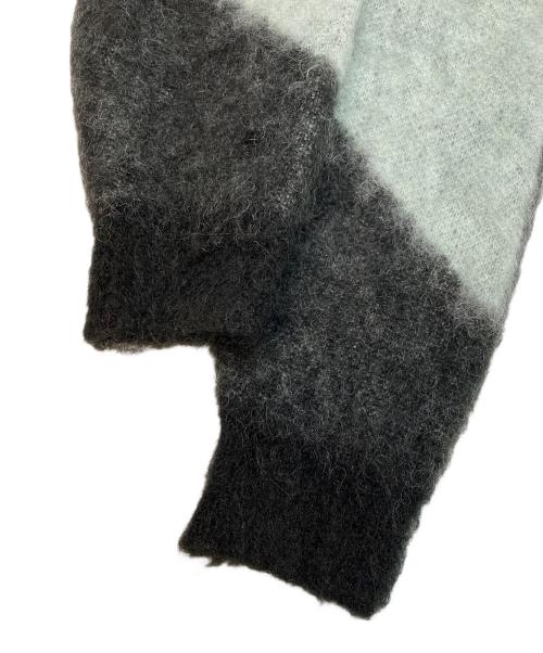 WRAPINKNOT（ラッピンノット）WRAPINKNOT (ラッピンノット) STUDIOUS (ステュディオス) 別注 Mohair Jacquard Cardigan モヘアジャガードカーディガン グレー サイズ:3の古着・服飾アイテム
